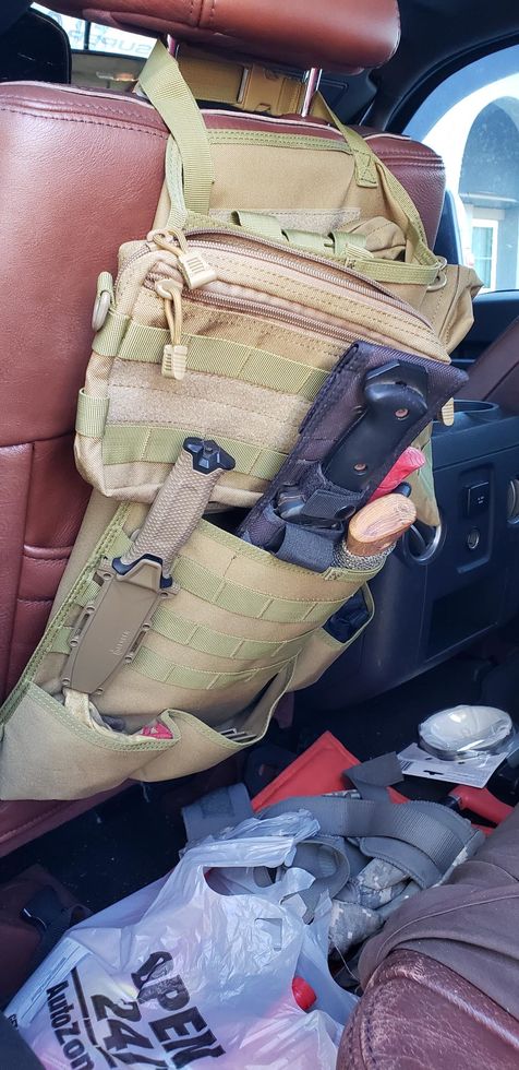 Customer photo review of Tactical MOLLE Seat Organizer v2