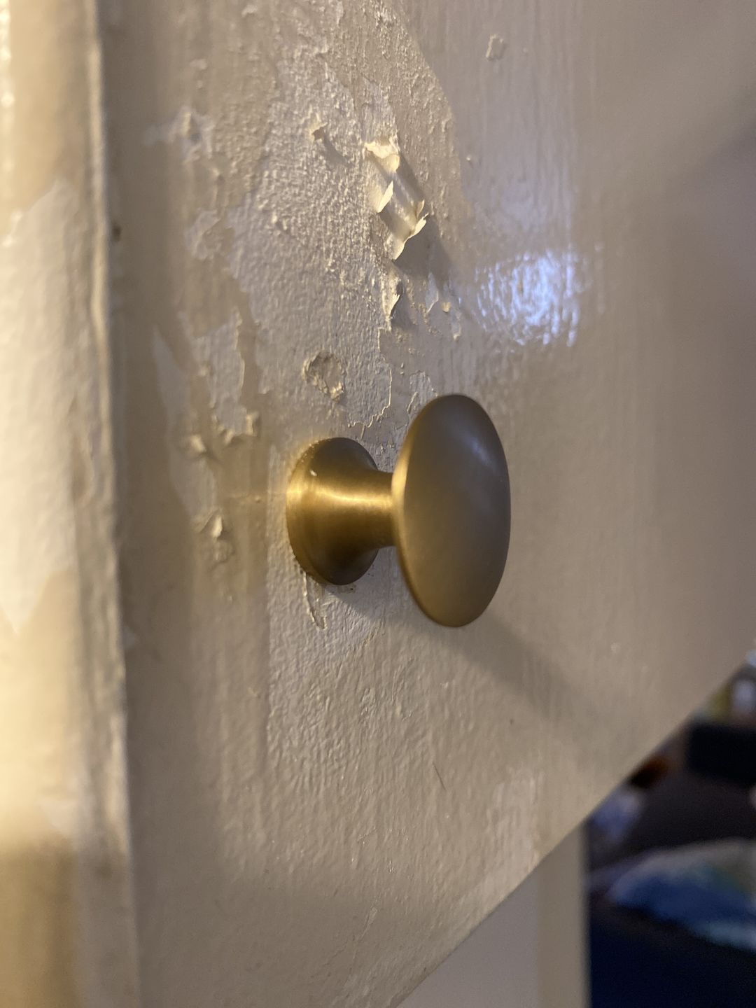 Customer photo review of Classic Brushed Satin Brass Cupboard Handles