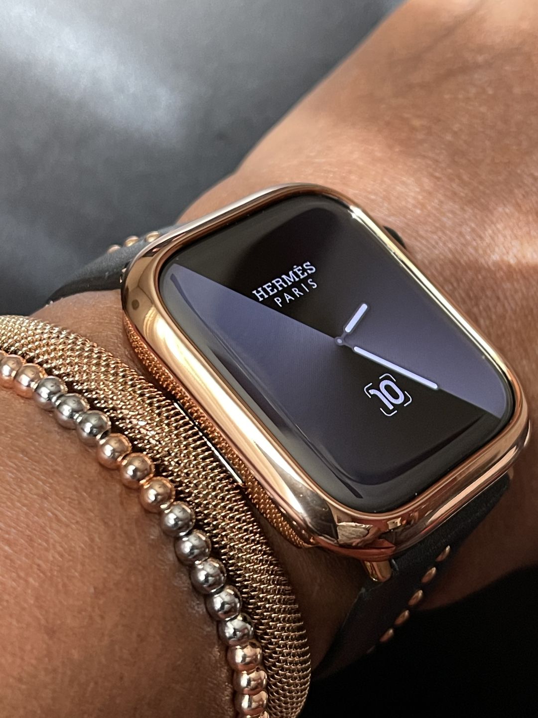 Customer photo review of Black Stud Band for the Apple Watch