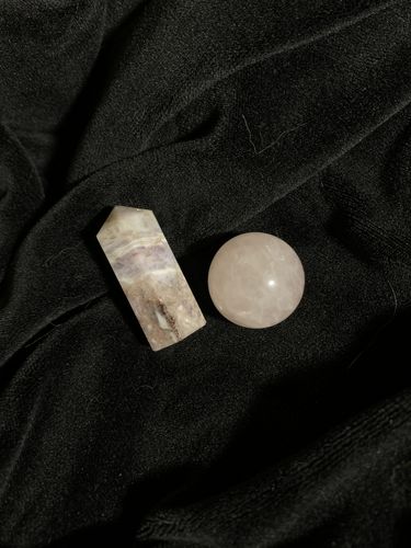 Customer photo review of Amethyst & Rose Quartz Mini Duo