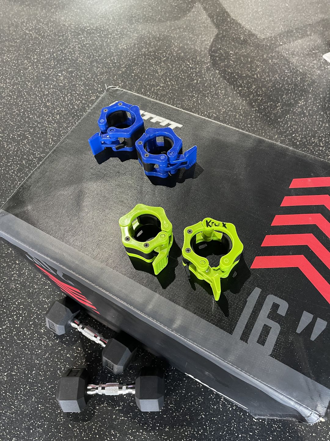 Customer photo review of Ritfit Olympic Barbell Clamps (Pair of Two)