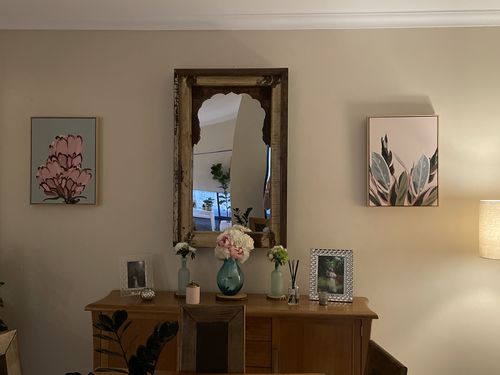 Customer photo review of Warm Nights In The Garden - Two Piece Protea Plants Pastel Print Set
