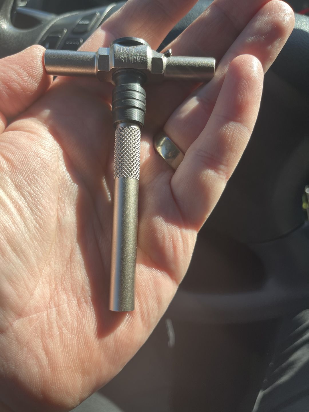 Customer photo review of Ratcheting T-Way Wrench with Locking Hex Drive
