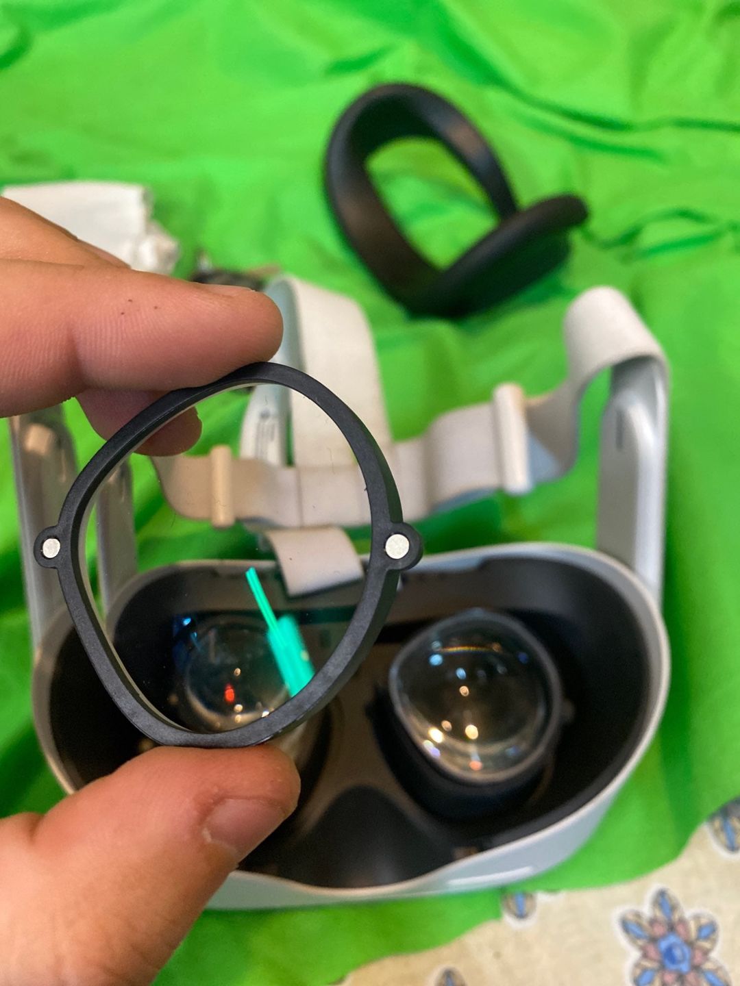 Customer photo review of Prescription Lens For The Quest 2