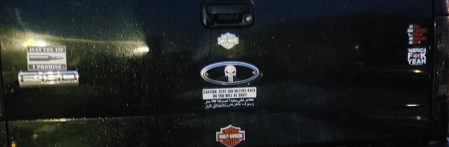 Customer photo review of Merica Fuck Yeah Decal