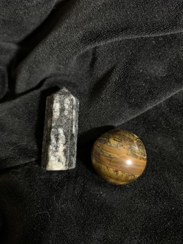 Customer photo review of Zebra Jasper + Tiger’s Eye Mini Duo