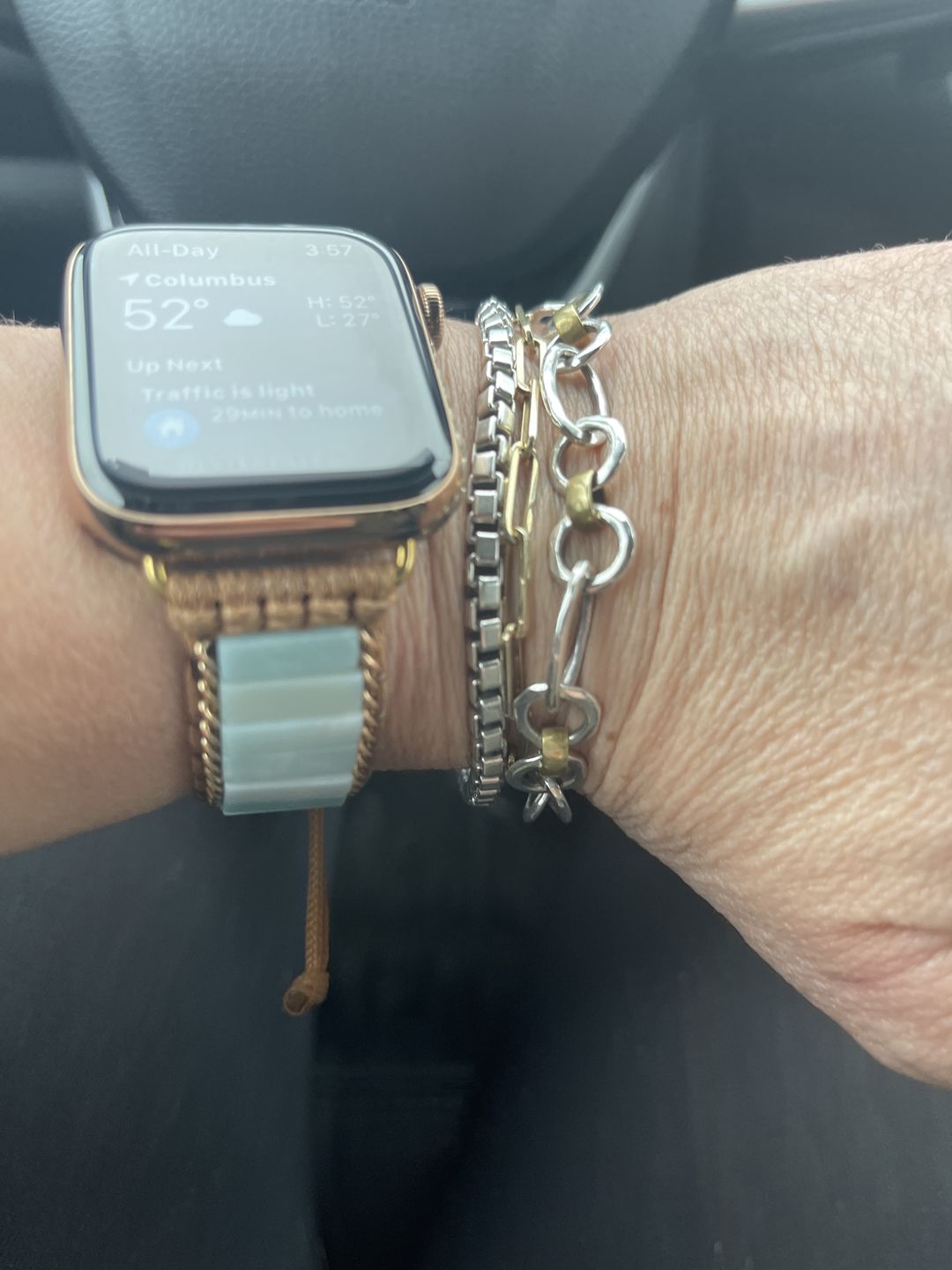 Customer photo review of Amazonite Protection Apple Watch Strap