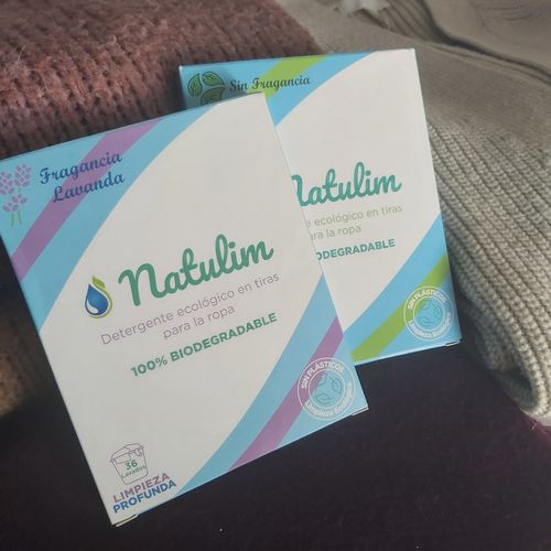 Customer photo review of Eco-Tiras de Detergente 40 lavados Natulim