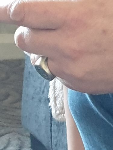 Customer photo review of Memento Mori Skull Signet Ring Sterling Silver Stoic Men's Jewelry