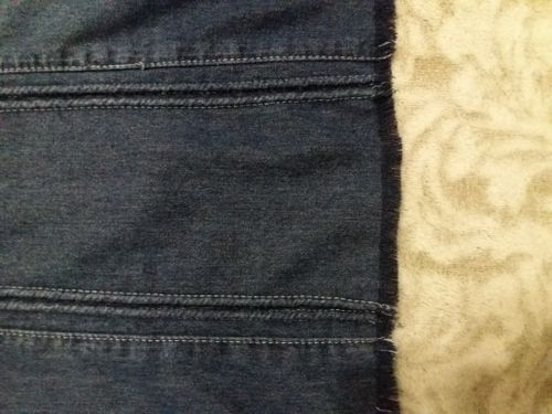 Customer photo review of Women Distressed Solid Color Elastic Waist Loose Denim Skirt With Pocket