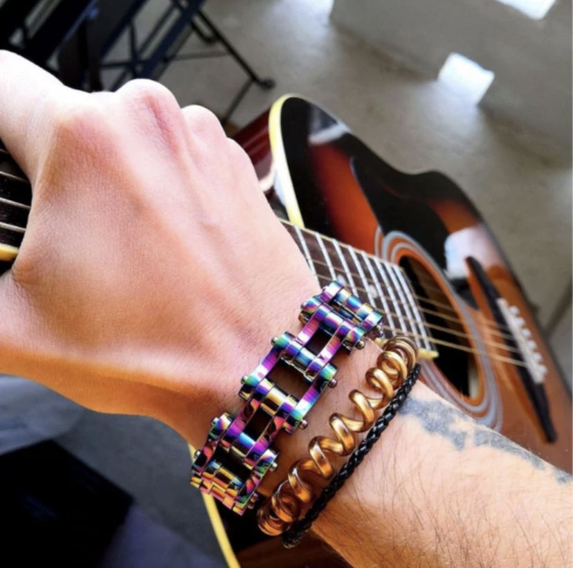 Customer photo review of Cycolinks Mens Rainbow Bracelet