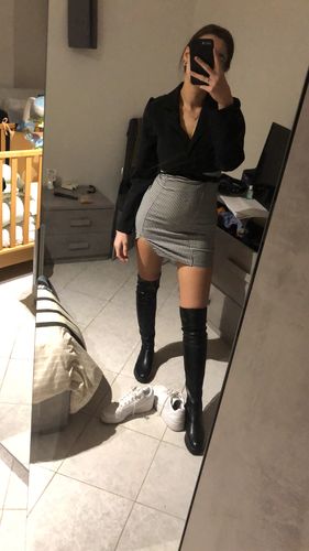 Customer photo review of Giacca Crop Incrocio