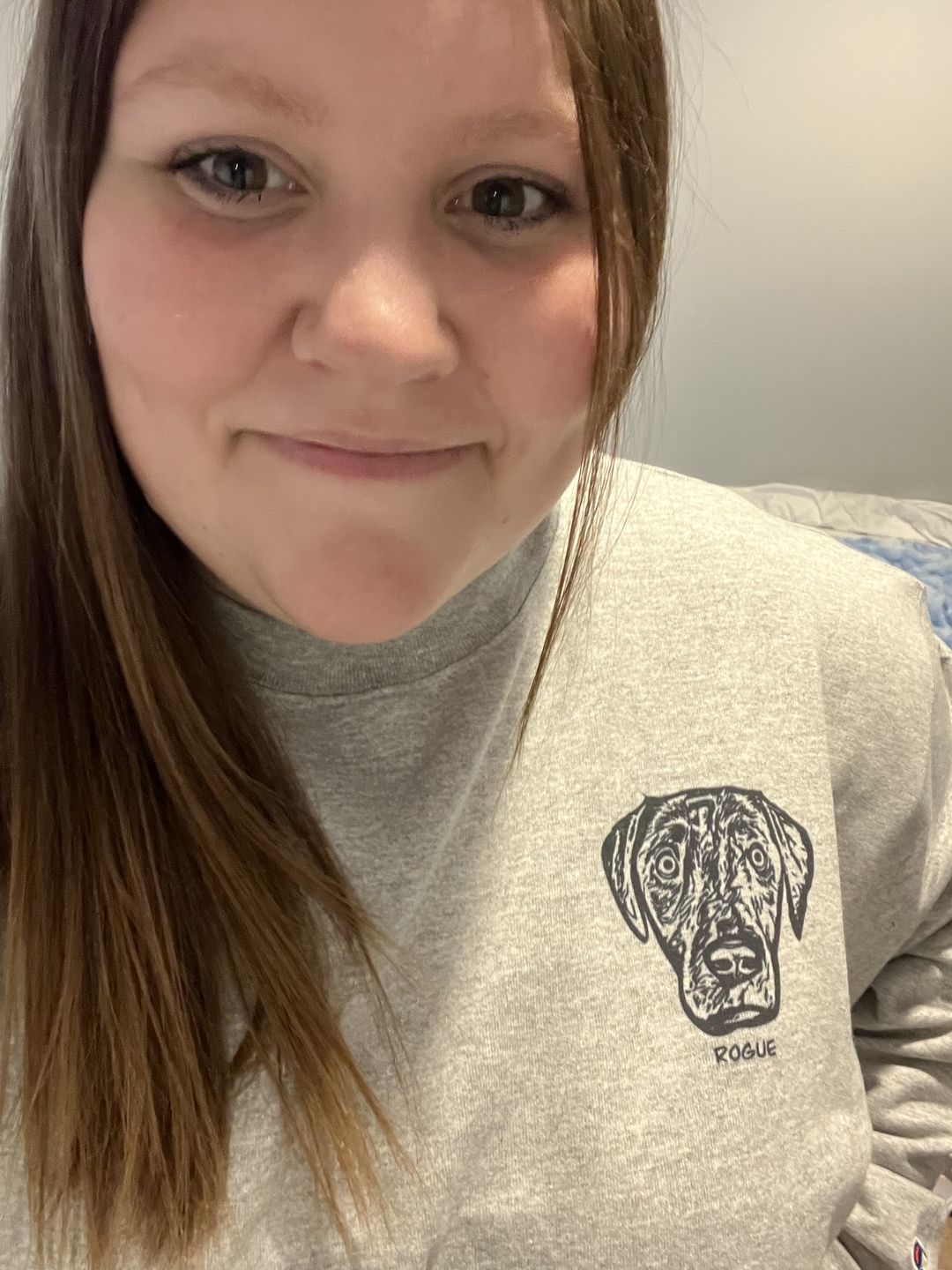 Customer photo review of Custom Pet Crewneck Sweater