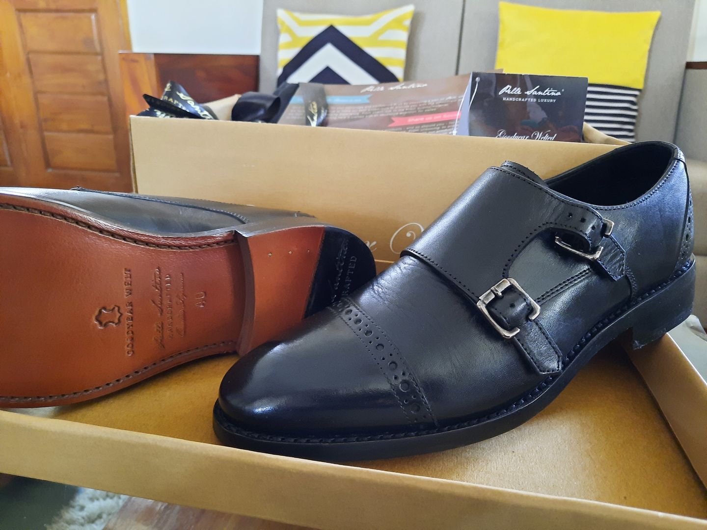 Customer photo review of Goodyear Welted - Double Monk Strap - Black
