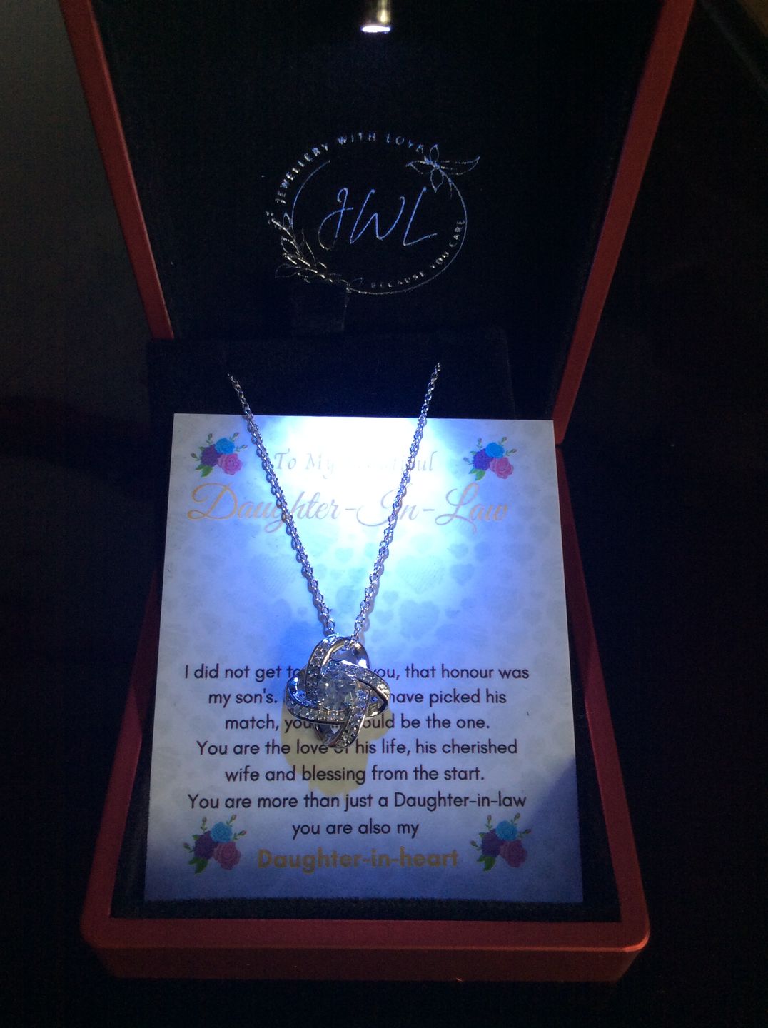 Customer photo review of Daughter-in-Law Necklace UK