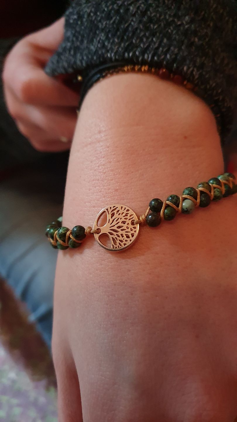 Customer photo review of LEBENSBAUM Armband aus Afrikanischen Jaspissteinen