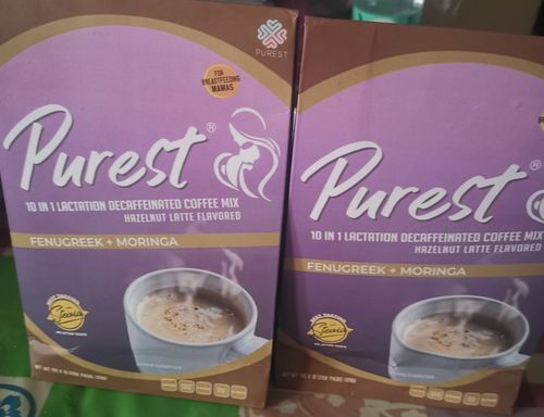 Customer photo review of Purest Lactation Decaf Hazelnut Coffee Drink
