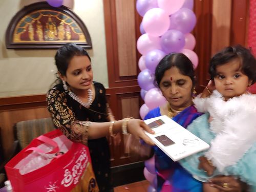 Customer photo review of Black and Gold Angaraka Style Festive Maxi