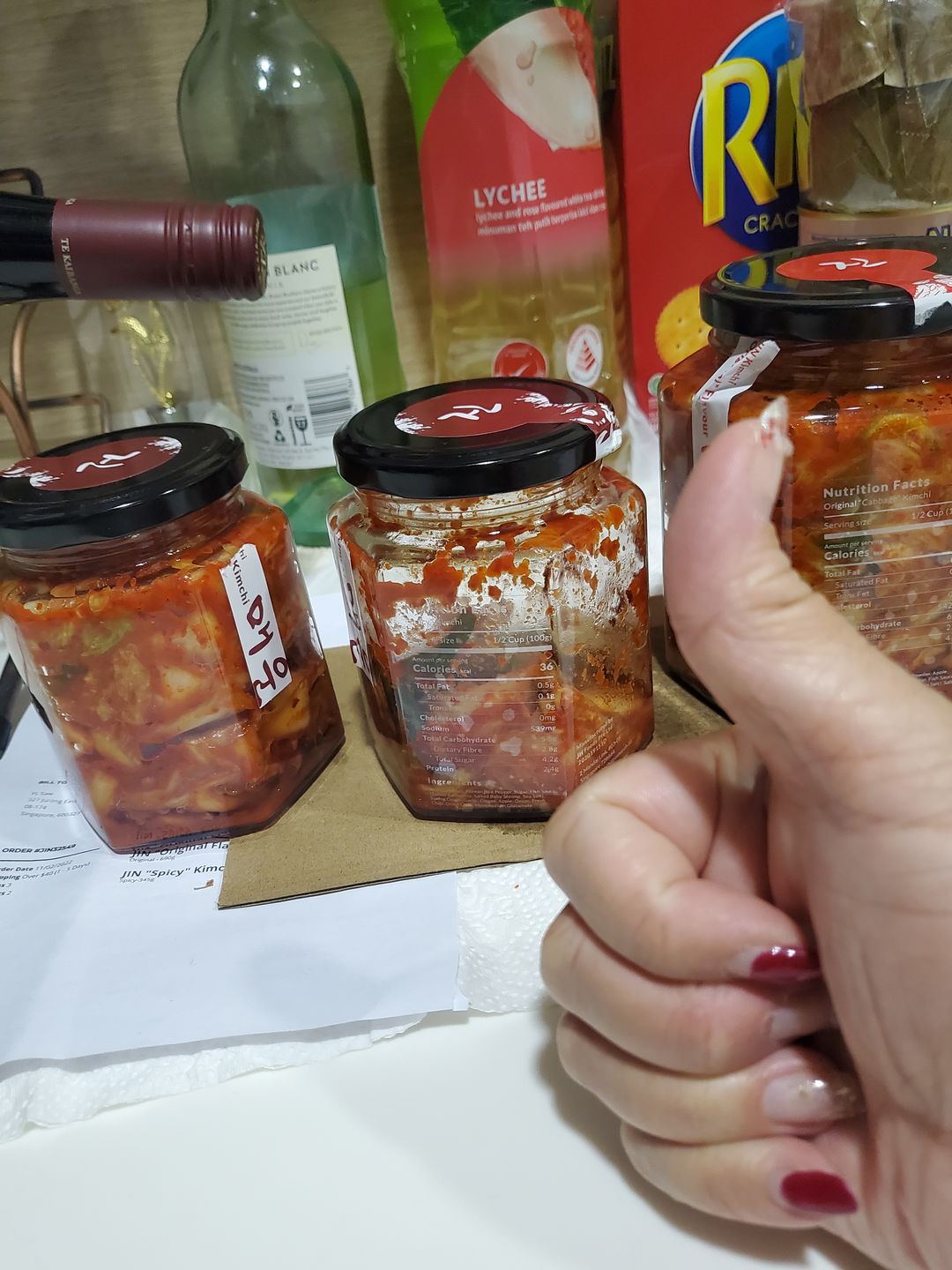 Customer photo review of JIN "Spicy" Kimchi