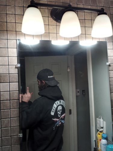 Customer photo review of See Ya In Hell Guns Skull Apparel