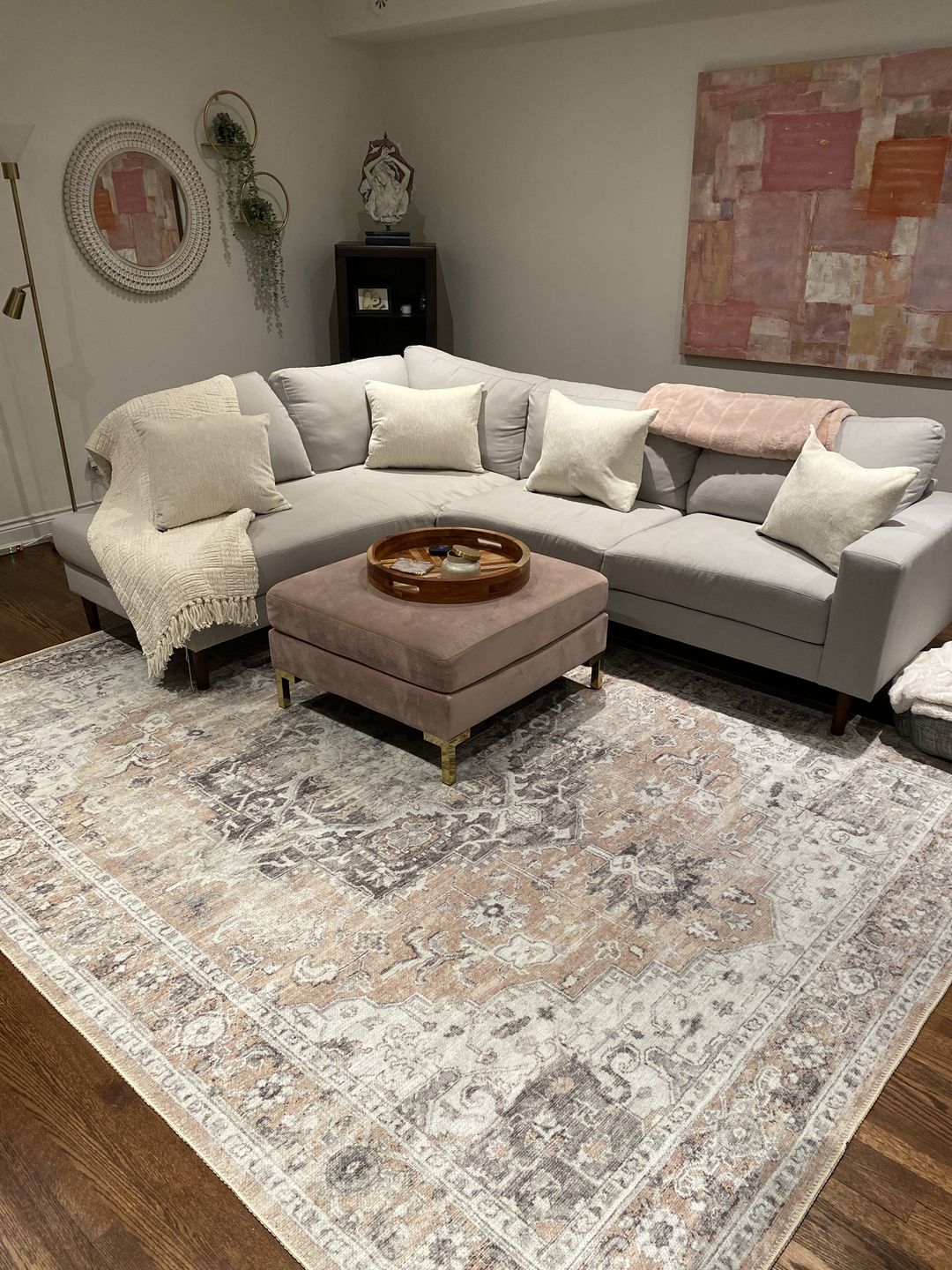 Customer photo review of Distressed Vintage Cezanne Blush Area Rug