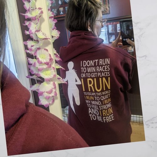 Customer photo review of Run Free Womens Hoodie