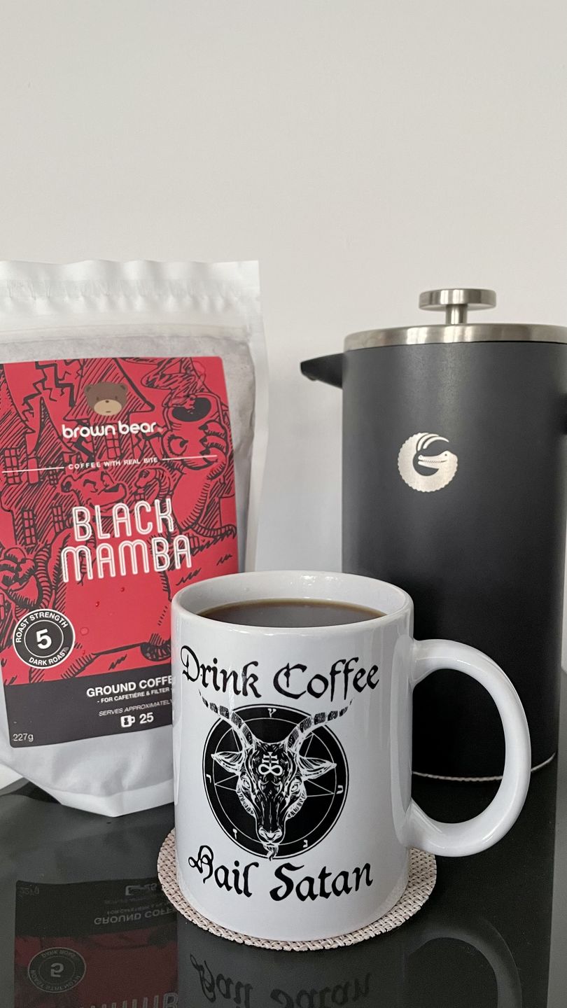 Customer photo review of Brown Bear Black Mamba Strong Coffee, Strength 5, Dark Roast