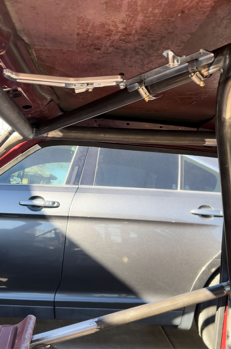 Customer photo review of Motion Raceworks Billet Parachute Handle Release Lever & Cable Mount Kit