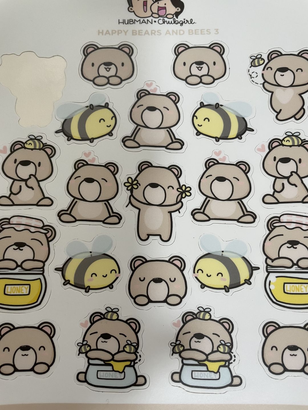 Customer photo review of Honey Bears Planner Stickers
