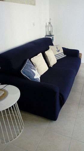 Customer photo review of Bleu marine - Housses Extensibles de Fauteuil et Canapé