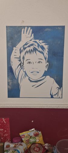 Customer photo review of Porträt auf Leinwand zum Selbermalen