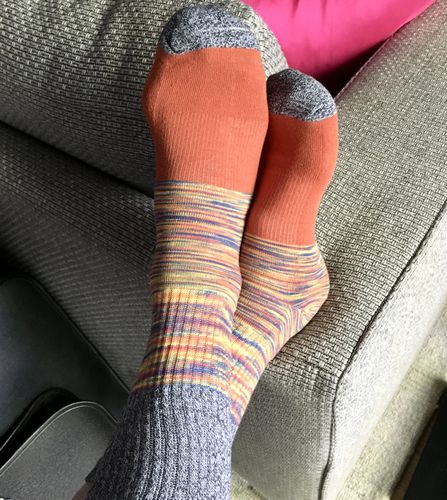 Customer photo review of GreatSox Tri-Colour Cotton Marl Crew Sock - 2PK