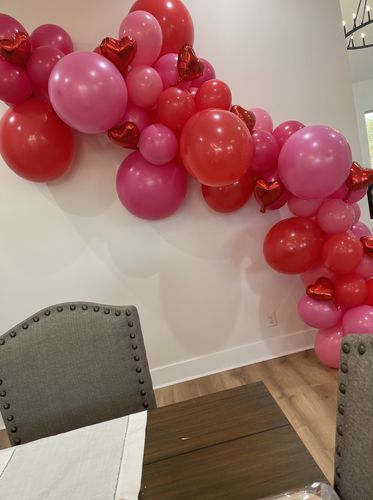 Customer photo review of Cupid's Favorite Balloon Garland Kit