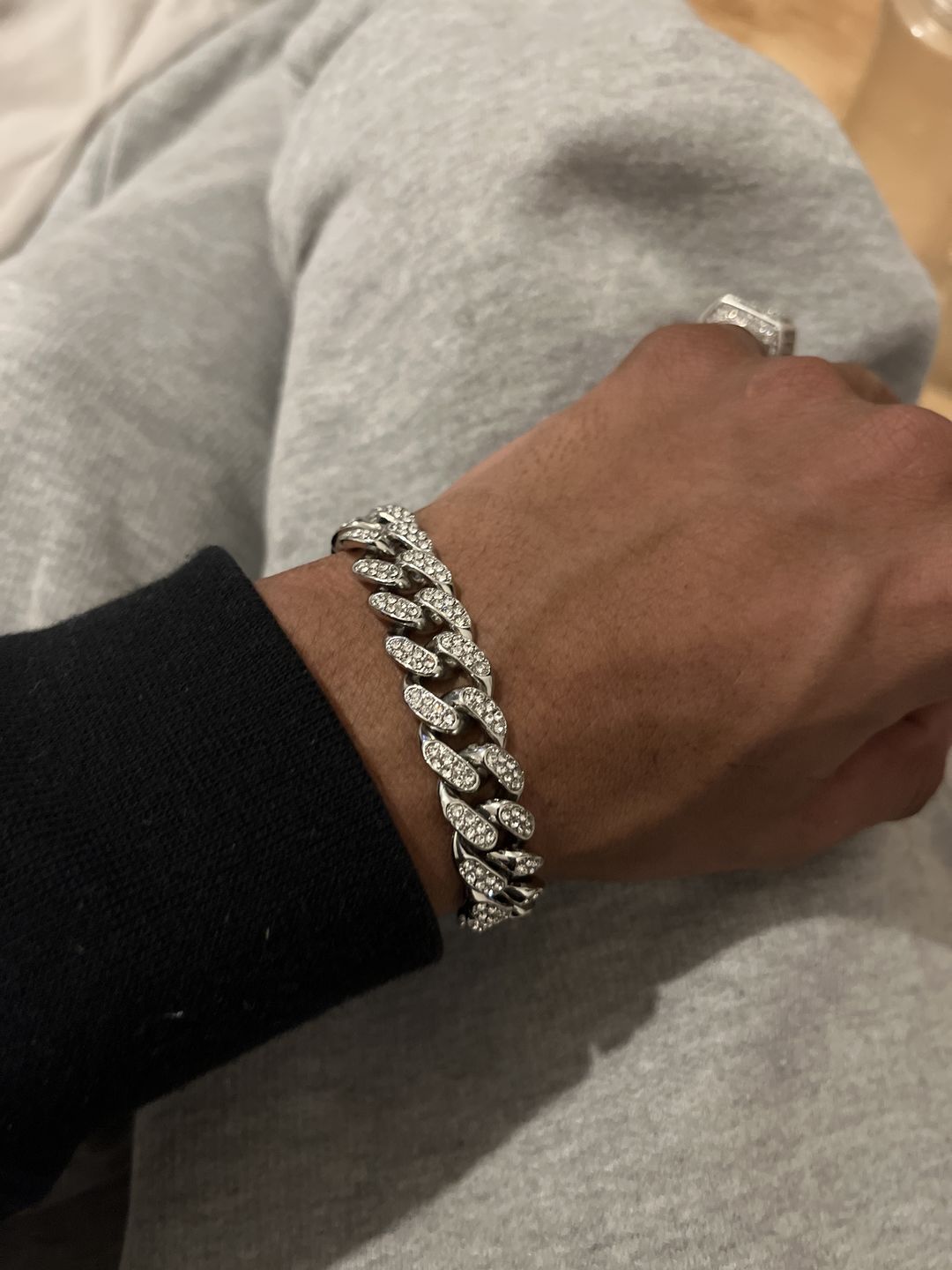 Customer photo review of Sapphire Numeral Dial Diamond Simulant Watch - Silver