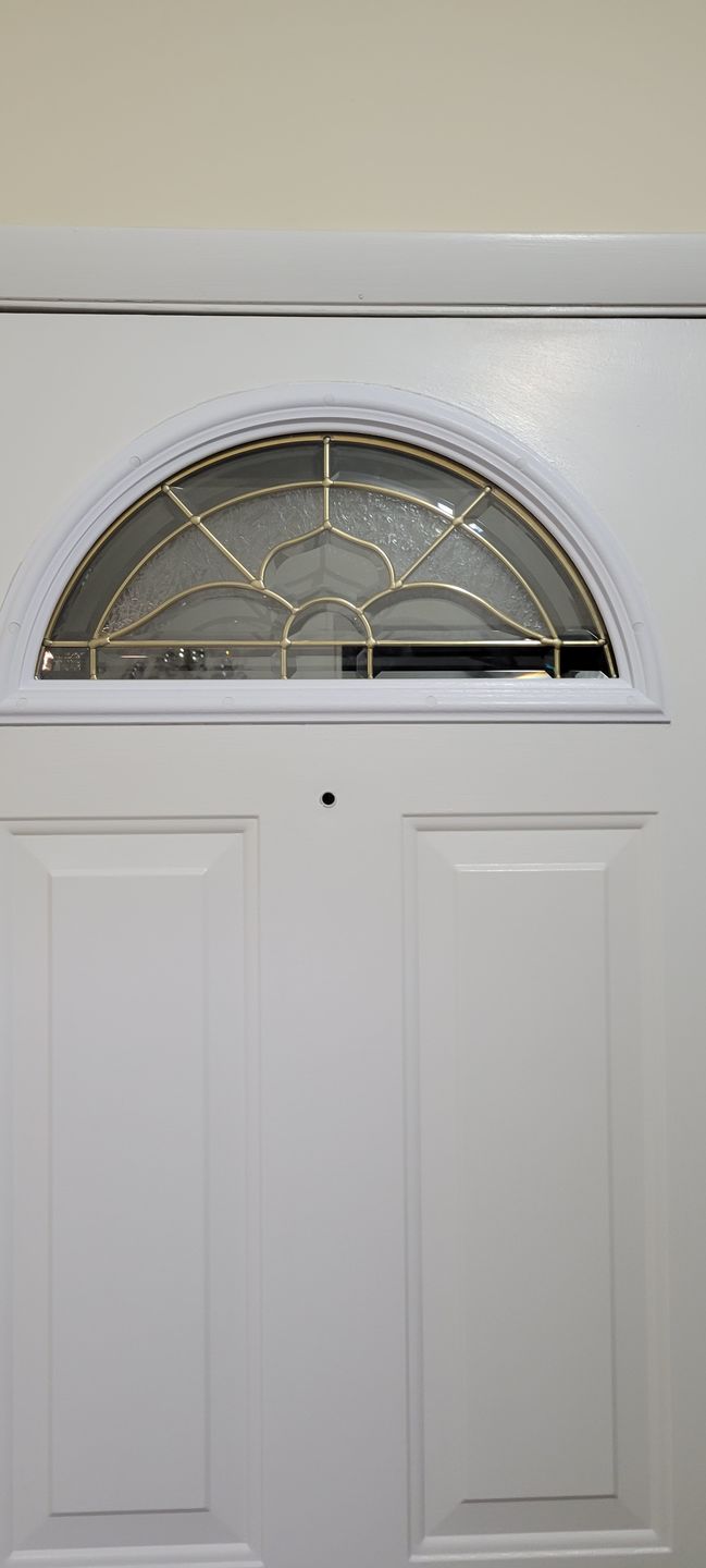 Customer photo review of Normandy Glass and Frame Kit (Fanlite 22" x 10" Glass Size)