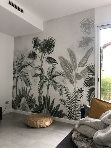 Customer photo review of Papier peint panoramique tendance exotique trees