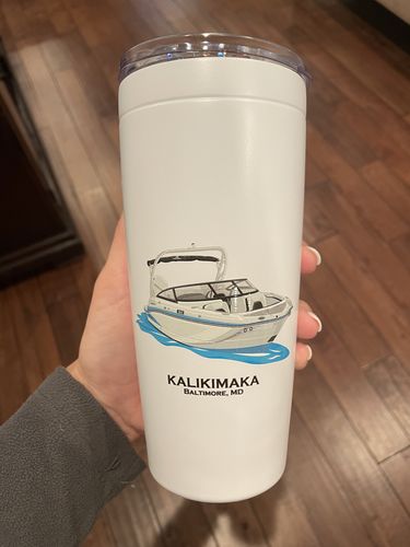 Customer photo review of Custom 20 oz. Stainless Steel Tumbler