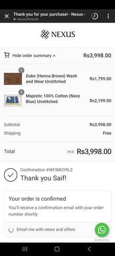 Customer photo review of Duke (Henna Brown) Wash and Wear Unstitched
