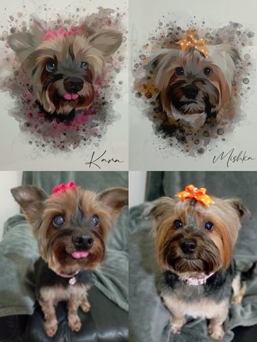 Customer photo review of Πορτραίτο Κατοικίδιου - Ακουαρέλα