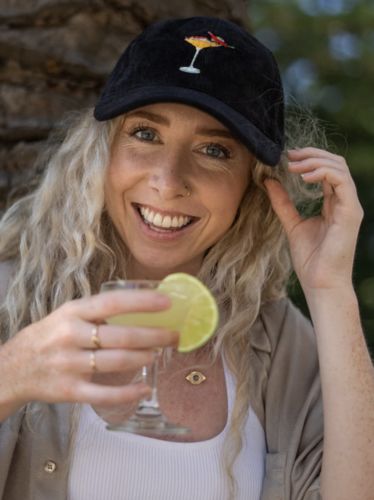 Customer photo review of Chilli Spicy Marg - Black OR Blue Corduroy Hat