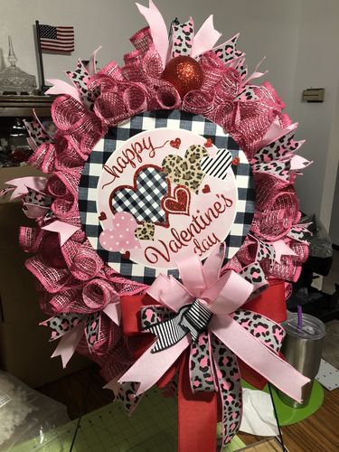 Customer photo review of 10"X10Yd Multi Poly Burlap Mesh Fuchsia/White RP8159K9