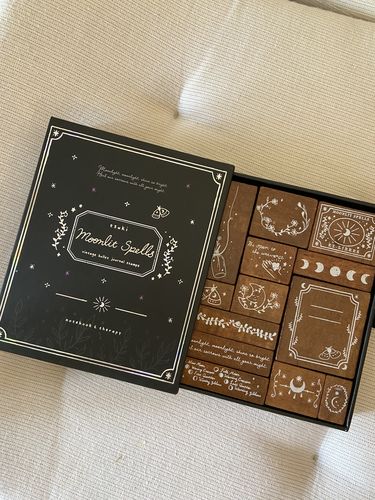 Customer photo review of Tsuki ‘Moonlit Spells’ Bullet Journal Stamp Set ☾