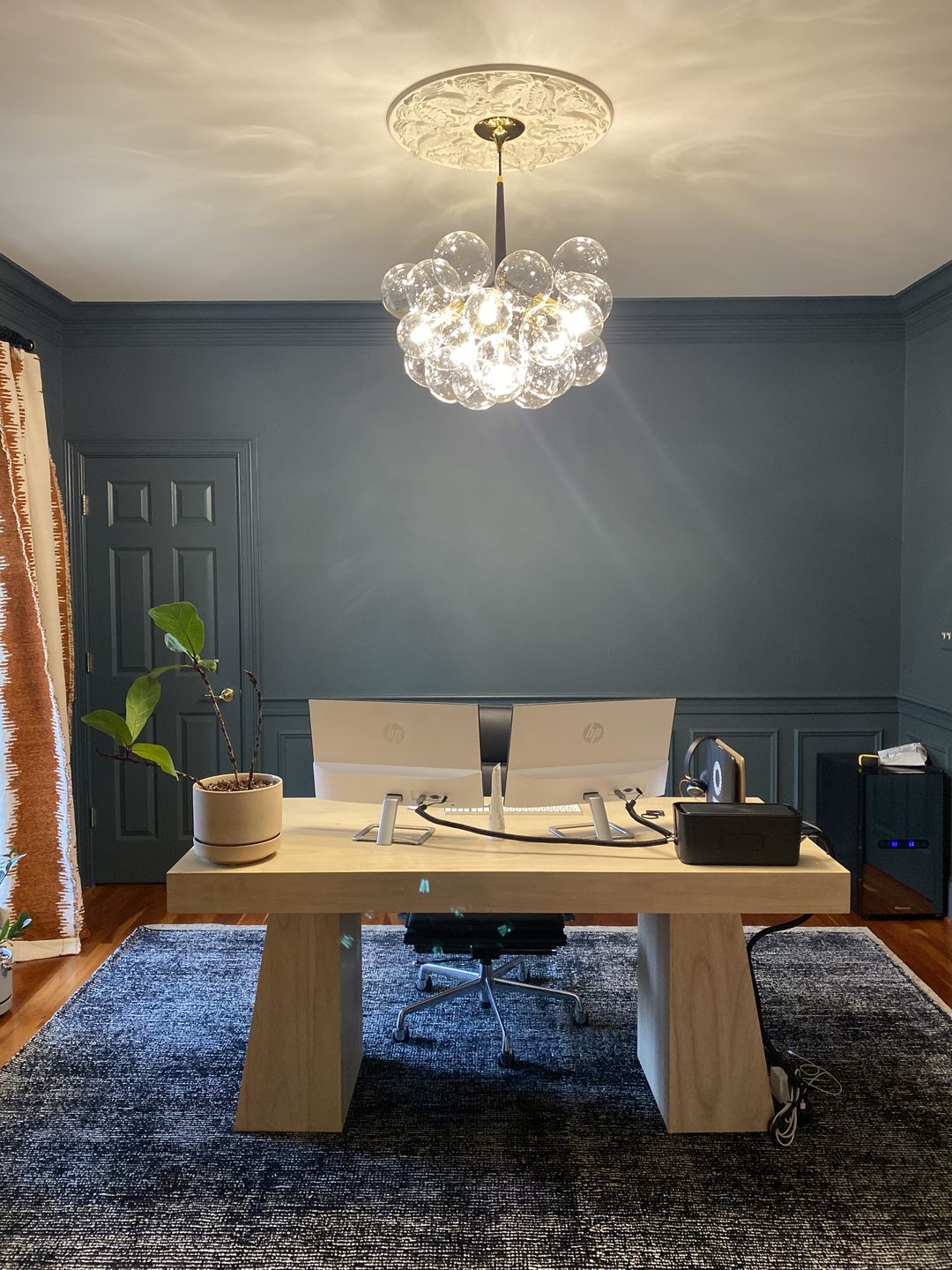 Customer photo review of Modern Clear Glass Bubble Cluster Chandelier