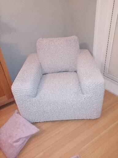 Customer photo review of Arm Chair Cover - Pearl, Microfibra