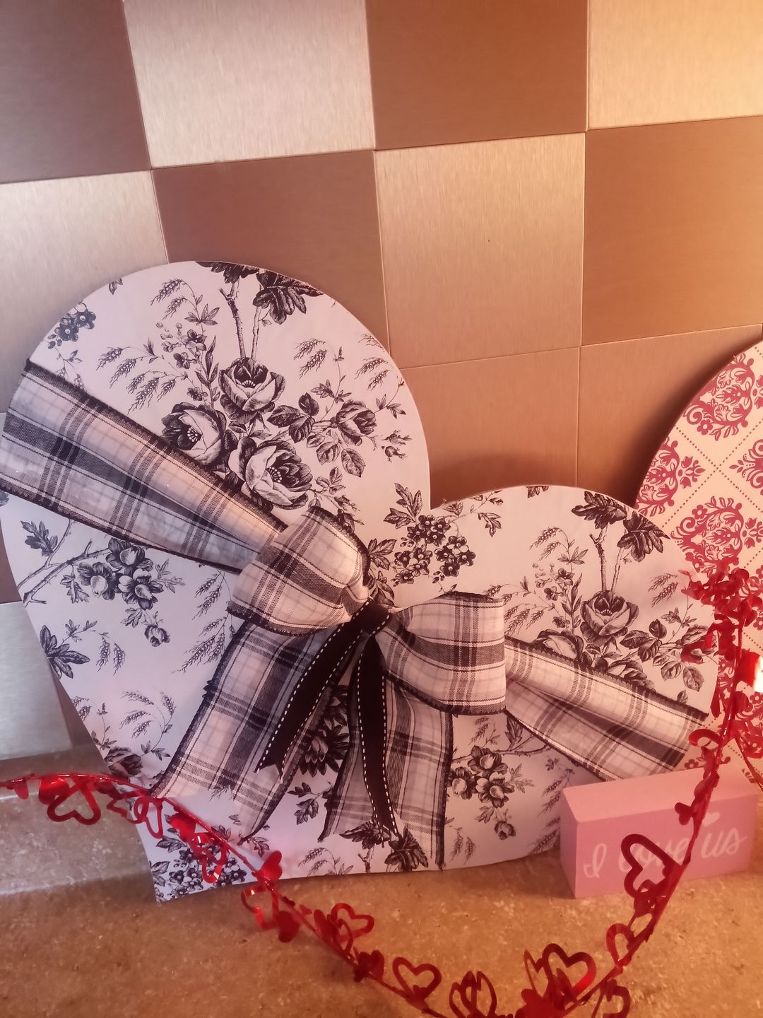 Customer photo review of Unfinished Wooden Round Classic Heart Shape up to 24" DIY Valentines Day Wedding Shower