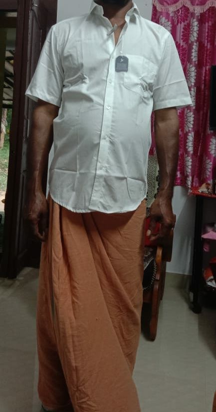 Customer photo review of Pure White Solid - Half Sleeve - Stain Proof