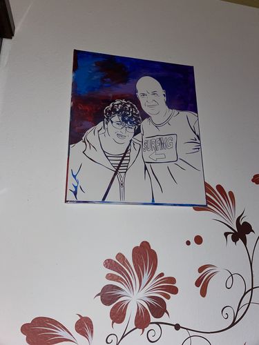 Customer photo review of Porträt auf Leinwand zum Selbermalen