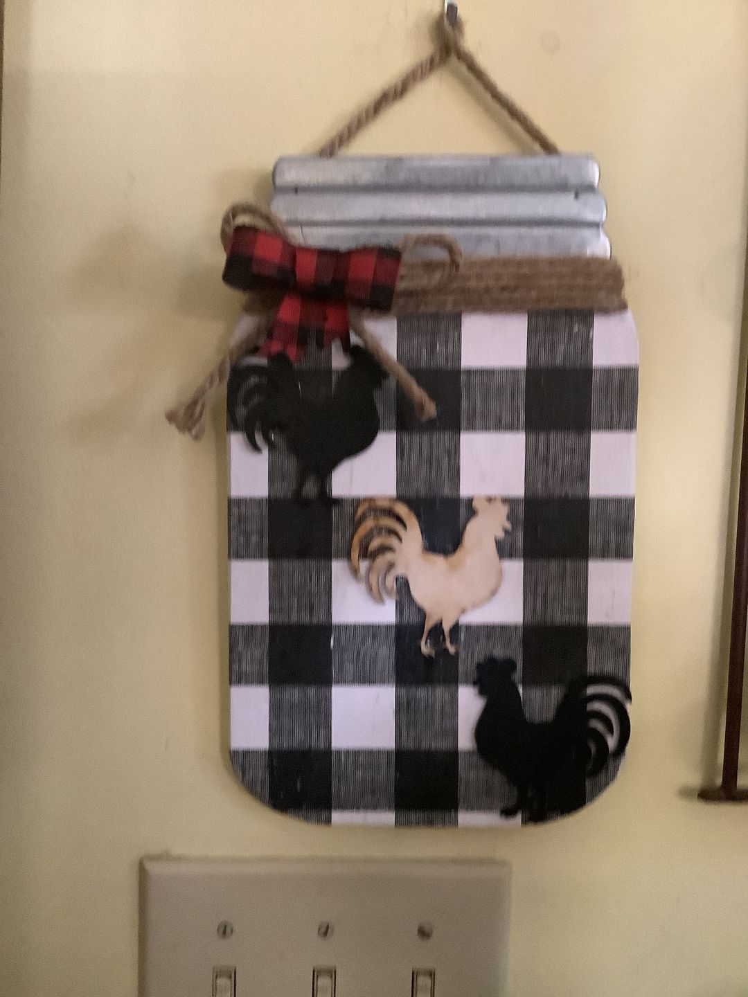 Customer photo review of Unfinished Wooden Rooster Chicken Shape - Farm Animal - Craft - up to 24" DIY