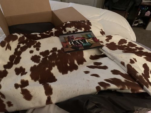 Customer photo review of Camel Cow Print