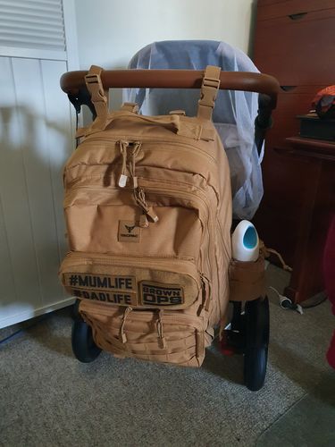 Customer photo review of Tacpac 'D-Ploy' Desert Storm Nappy Bag Set
